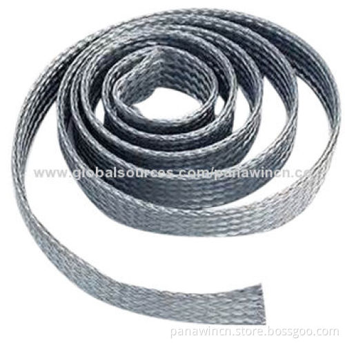 UL shielding/sleeving tinned plated/copper/sliver-plated flat plain braids tape